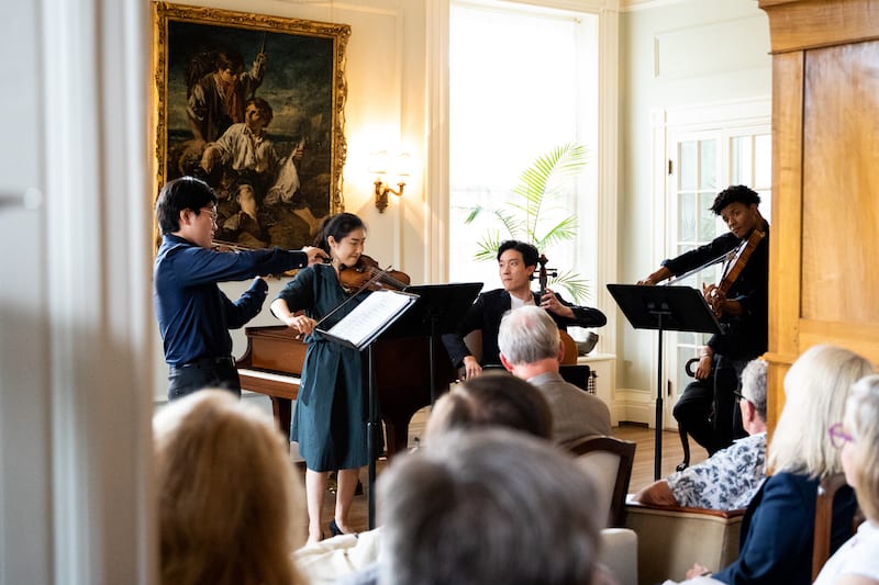 heifetz institute musicians perform for a private audience