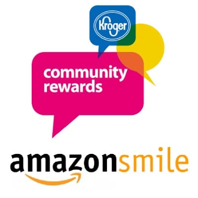 amzaon smile and kroger community rewards logos