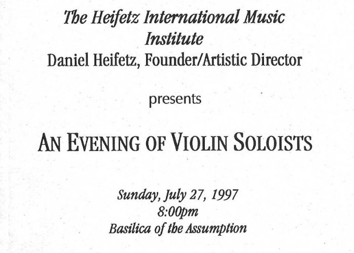1997 Concert Programs