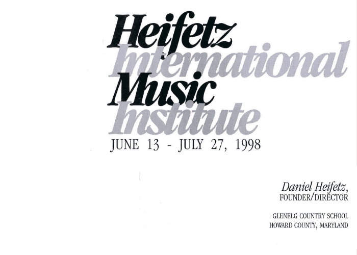 1998 Concert Programs